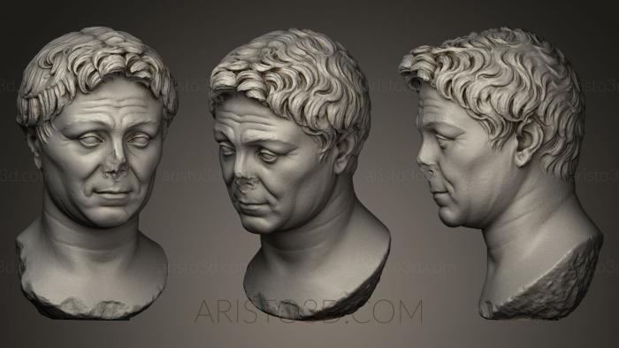 Busts and heads antique and historical (BUSTA_0122) 3D model for CNC machine